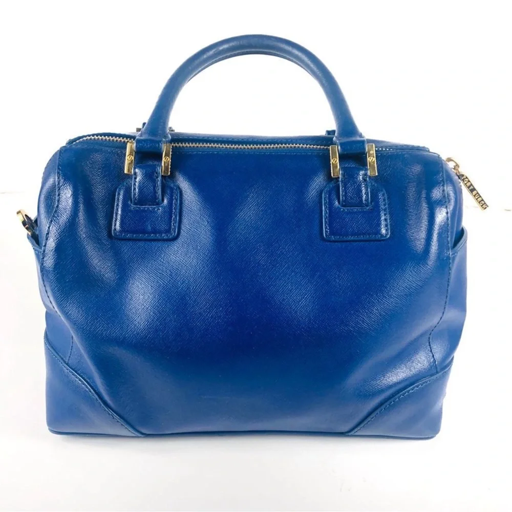 Tory Burch Robinson Middy Satchel Purse in Cobalt Blue - LIKE NEW - Picture 6 of 11